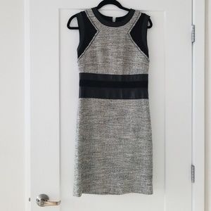 Rebecca Taylor glitter tweed and leather dress 8